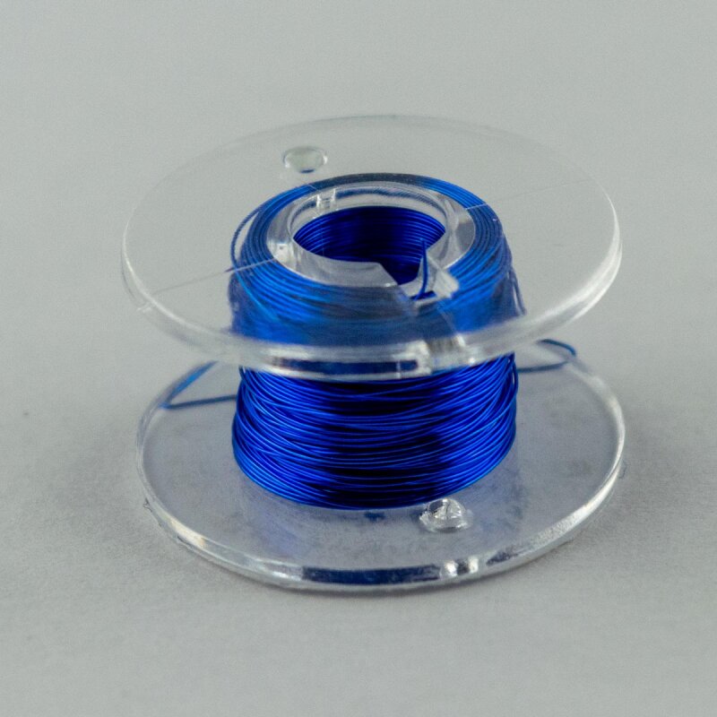 Kupferlackdraht Blau – 0,15 Mm, 100 M Auf Spule