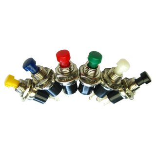 Miniaturtaster Taster Schließer - verschiedene Farben: grün/rot/gelb/blau/weiß/schwarz