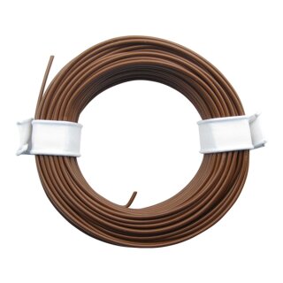 Miniaturkabel Litze flexibel LIY 0,14mm² - 10 Meter Ring braun