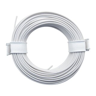 Miniaturkabel Litze flexibel LIY 0,14mm² - 10 Meter Ring weiß